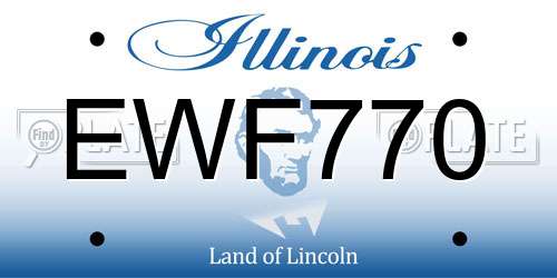 EWF770 Illinois License Plate