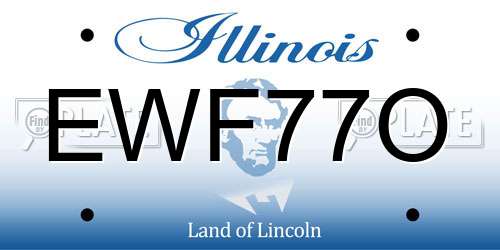 EWF77O Illinois License Plate