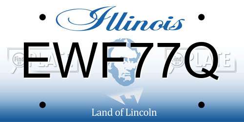 EWF77Q Illinois License Plate