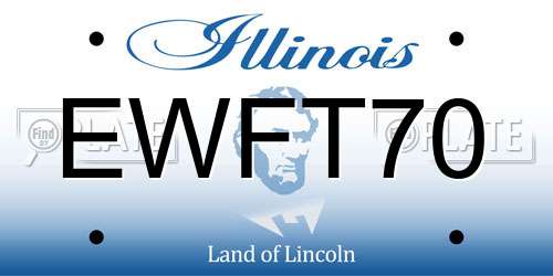 EWFT70 Illinois License Plate
