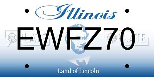 EWFZ70 Illinois License Plate