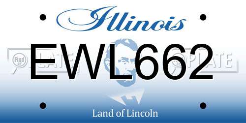 EWL662 Illinois License Plate