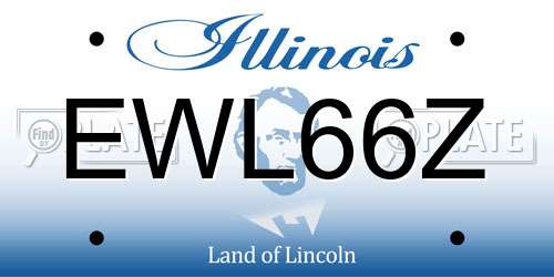 EWL66Z Illinois License Plate
