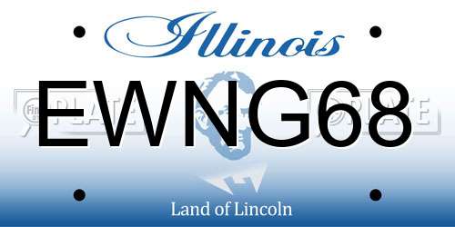 EWNG68 Illinois License Plate