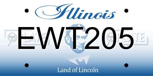 EWT205 Illinois License Plate