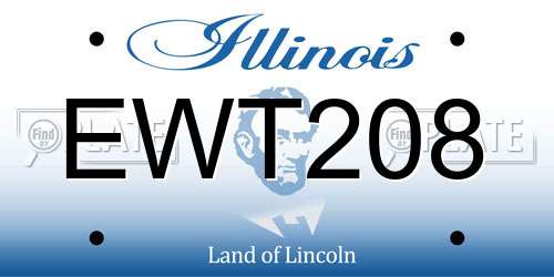 EWT208 Illinois License Plate