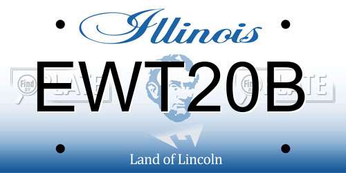 EWT20B Illinois License Plate