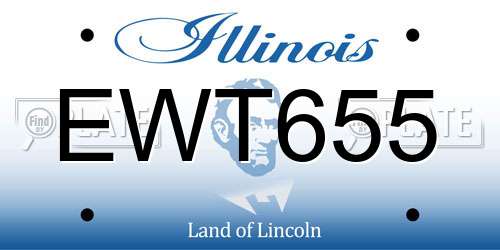 EWT655 Illinois License Plate