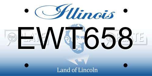 EWT658 Illinois License Plate