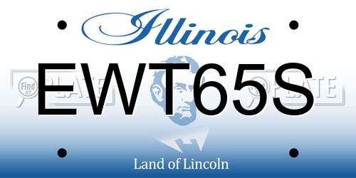 EWT65S Illinois License Plate