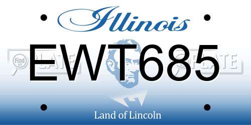 EWT685 Illinois License Plate