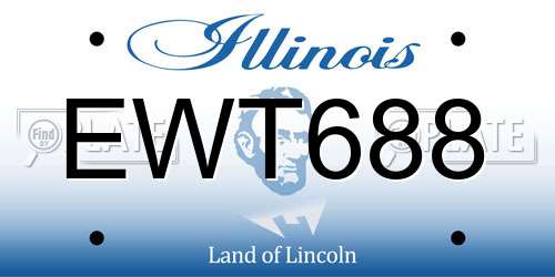 EWT688 Illinois License Plate