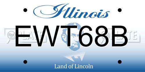 EWT68B Illinois License Plate