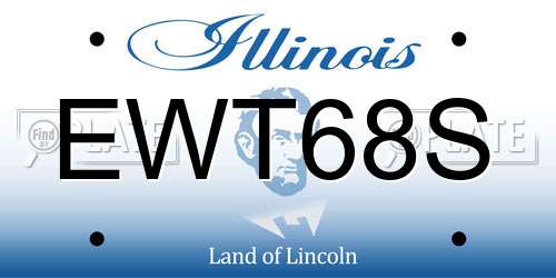EWT68S Illinois License Plate