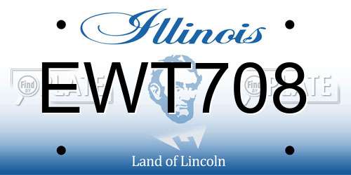 EWT708 Illinois License Plate