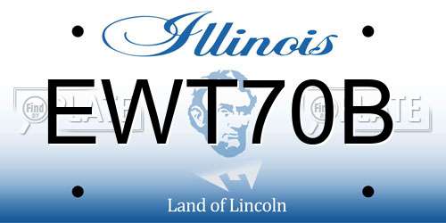 EWT70B Illinois License Plate