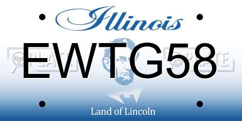 EWTG58 Illinois License Plate