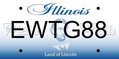 EWTG88 Illinois License Plate