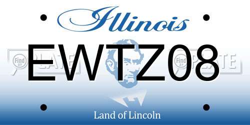 EWTZ08 Illinois License Plate
