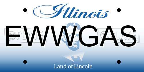 EWWGAS Illinois License Plate