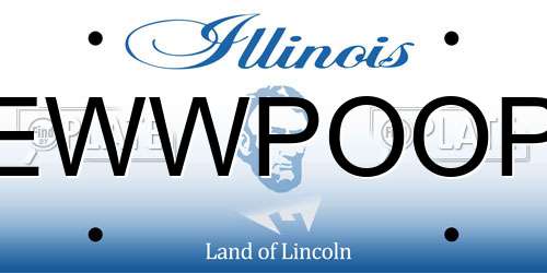 EWWPOOP Illinois License Plate