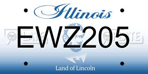 EWZ205 Illinois License Plate