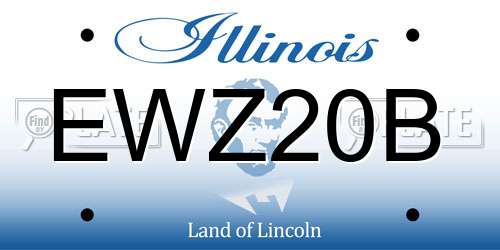 EWZ20B Illinois License Plate