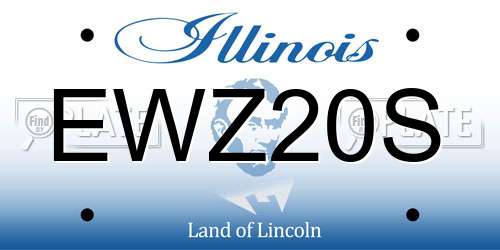 EWZ20S Illinois License Plate