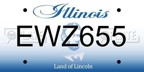 EWZ655 Illinois License Plate