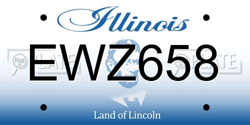 EWZ658 Illinois License Plate