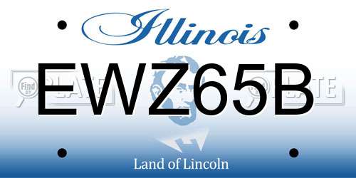 EWZ65B Illinois License Plate