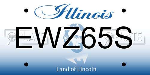 EWZ65S Illinois License Plate