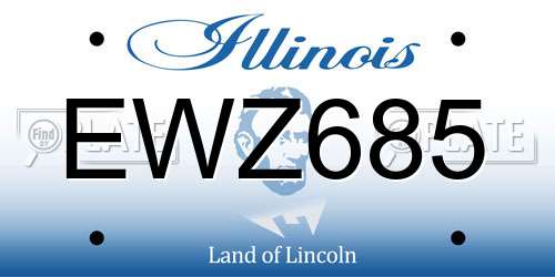 EWZ685 Illinois License Plate