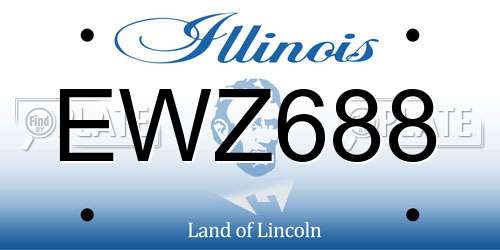 EWZ688 Illinois License Plate