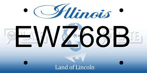 EWZ68B Illinois License Plate