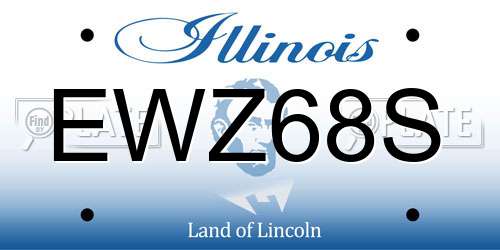 EWZ68S Illinois License Plate