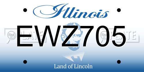 EWZ705 Illinois License Plate