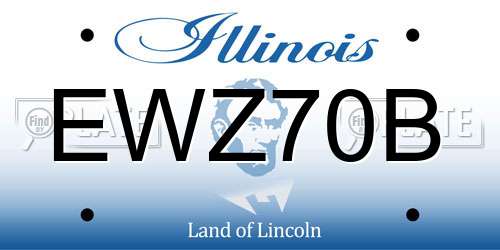 EWZ70B Illinois License Plate