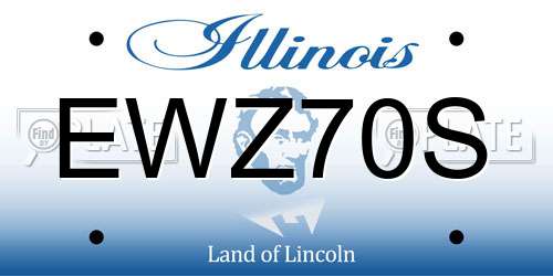 EWZ70S Illinois License Plate
