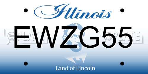 EWZG55 Illinois License Plate