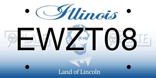 EWZT08 Illinois License Plate