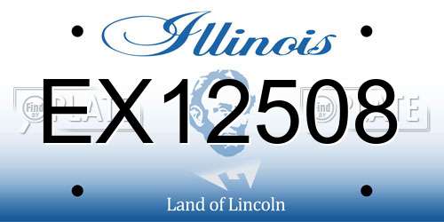 EX12508 Illinois License Plate