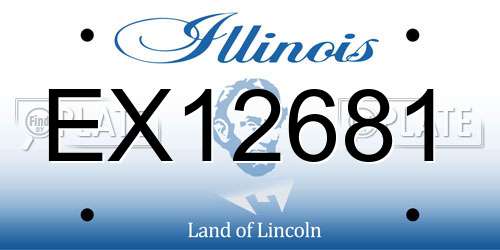 EX12681 Illinois License Plate