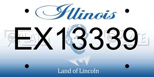 EX13339 Illinois License Plate