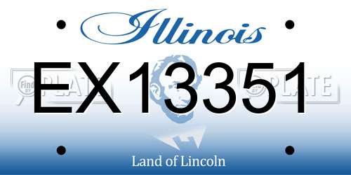 EX13351 Illinois License Plate