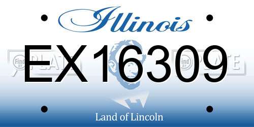 EX16309 Illinois License Plate