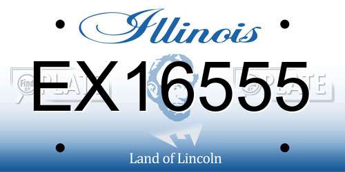 EX16555 Illinois License Plate