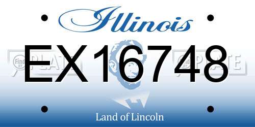 EX16748 Illinois License Plate