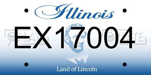 EX17004 Illinois License Plate