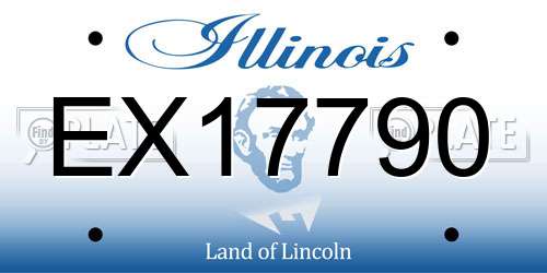 EX17790 Illinois License Plate